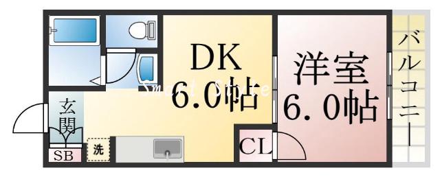 大手町の完工年月(1991年3月)築の賃貸アパートの間取り