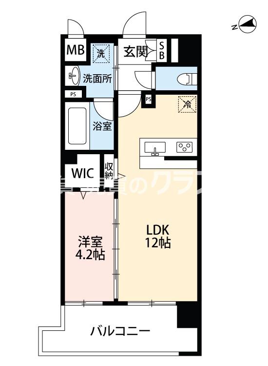 川口の完工年月(2019年9月)築の賃貸マンションの間取り