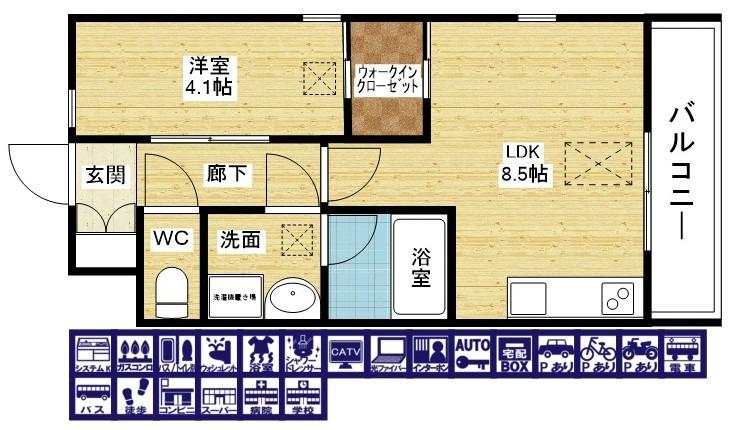 レジディア新大阪の間取り