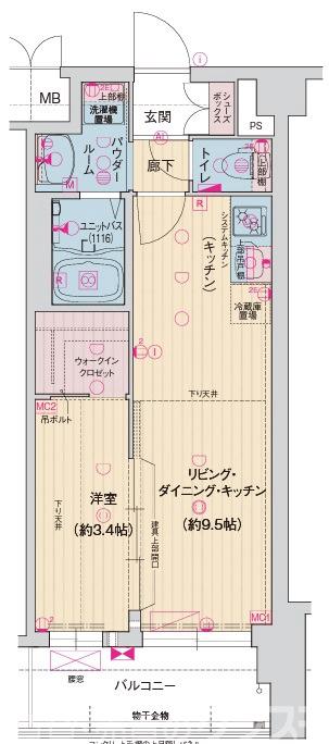 ソルテラス嵯峨嵐山の間取り