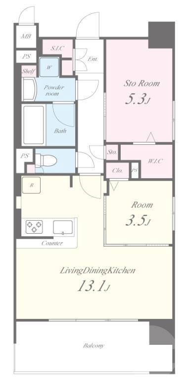 千里丘東の完工年月(2023年11月)築の賃貸マンションの間取り