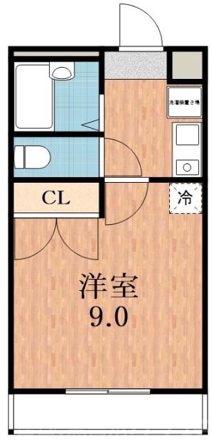 矢田の完工年月(1996年9月)築の賃貸マンションの間取り