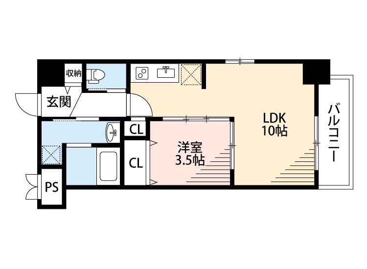 岸部南の完工年月(2024年2月)築の賃貸マンションの間取り