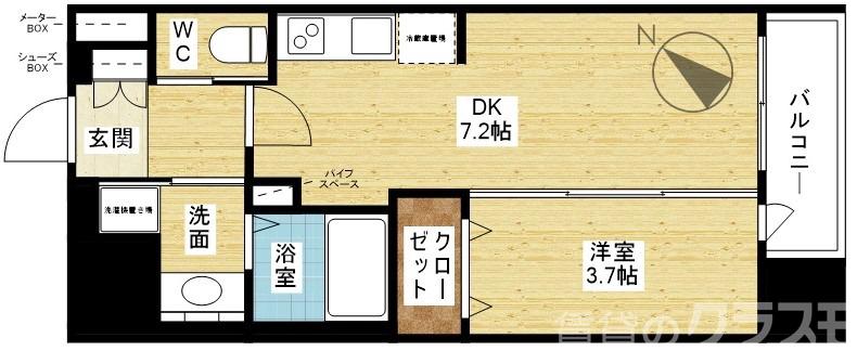 プレサンス塚本ミッドネクストの間取り