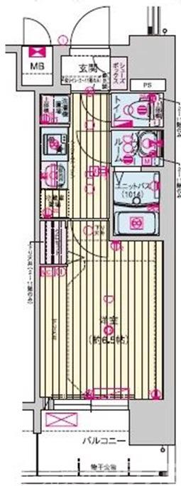 プレサンスTHE KYOTO新町通の間取り