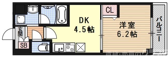 アクアプレイス京都三条朱雀の間取り