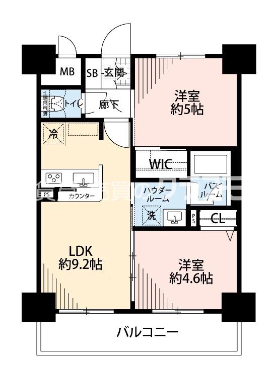 エステムコート難波 WEST SIDE Ⅱ ベイフレックスの間取り