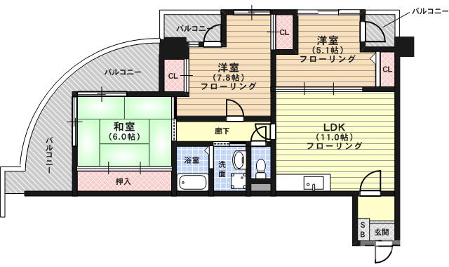 パークスクェアーの間取り