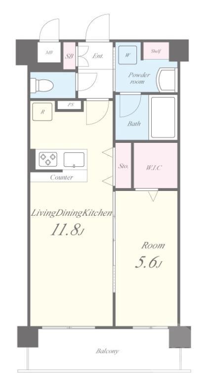 正雀の完工年月(2024年3月)築の賃貸マンションの間取り