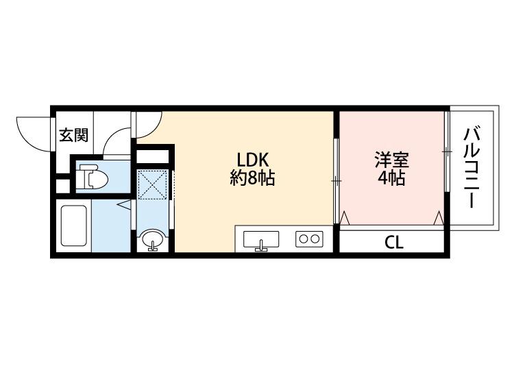 千里山東の完工年月(2024年2月)築の賃貸アパートの間取り