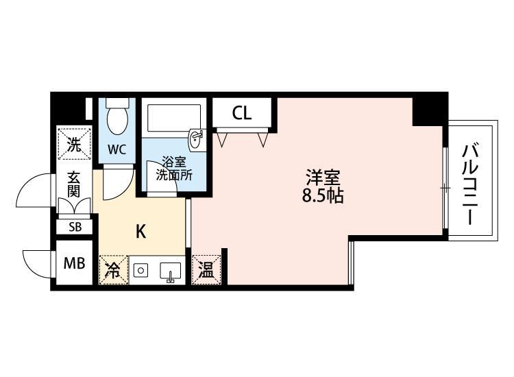 朝日町の完工年月(2002年3月)築の賃貸マンションの間取り