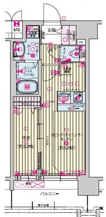 プレサンスTHE KYOTO新町通の間取り