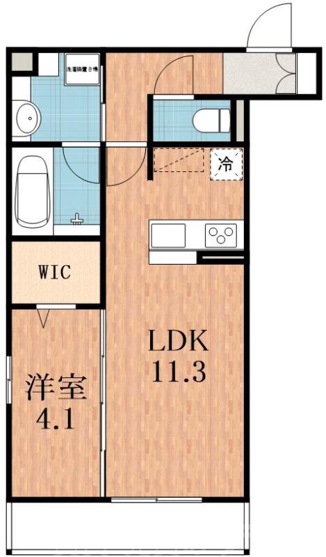 文の里の完工年月(2024年3月)築の賃貸アパートの間取り