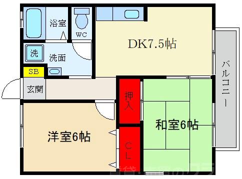 コスモコート東の間取り