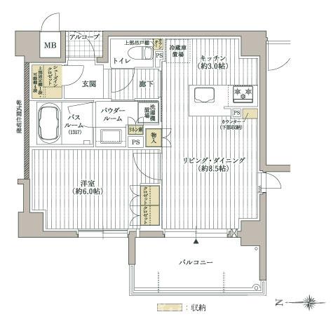プレイズ御所南の間取り