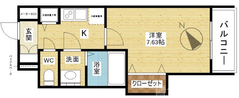 Luxe新大阪SOUTHの間取り