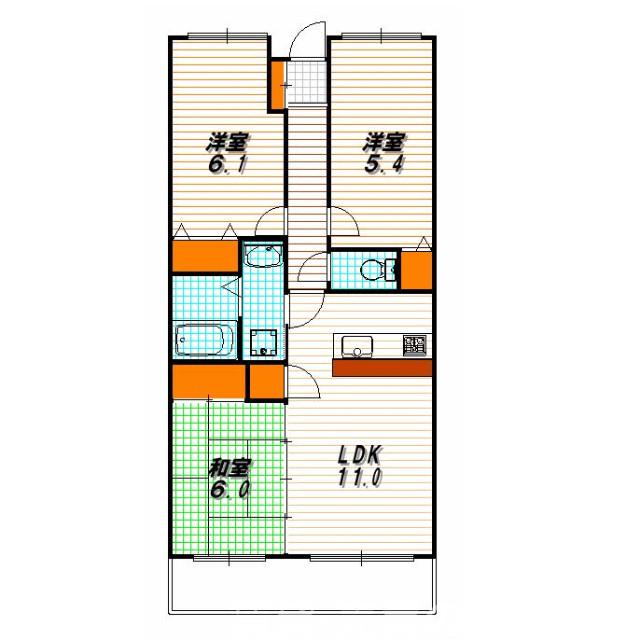 レジディア太秦の間取り