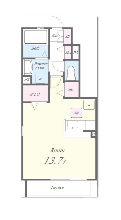 島の完工年月(2007年3月)築の賃貸アパートの間取り
