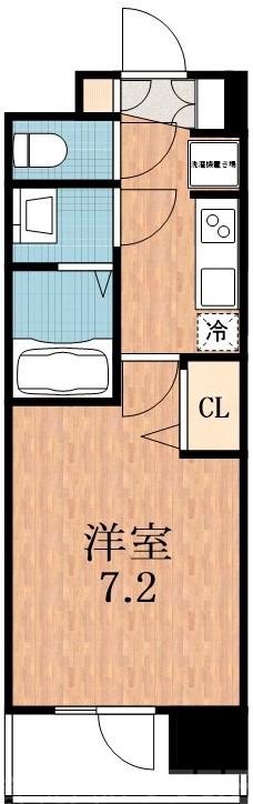 天王寺町北の完工年月(2021年3月)築の賃貸マンションの間取り