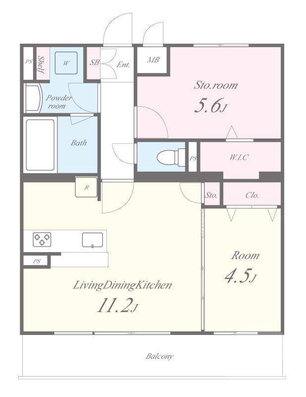 千里丘の完工年月(2024年1月)築の賃貸マンションの間取り