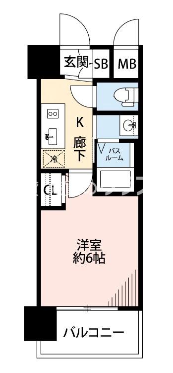 九条の完工年月(2023年3月)築の賃貸マンションの間取り