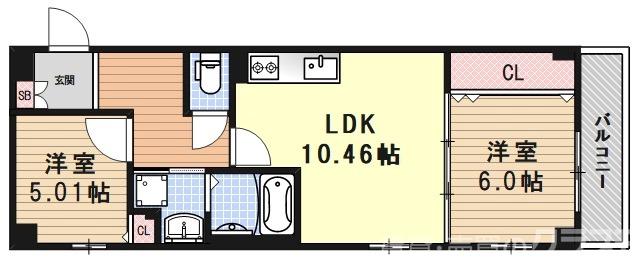 二条城東レジデンスの間取り