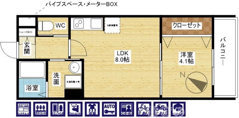 H-maison御幣島Ⅲの間取り