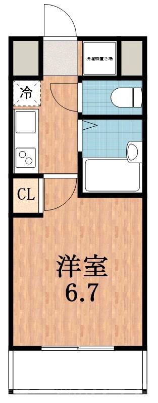 阿倍野筋の完工年月(2008年2月)築の賃貸マンションの間取り