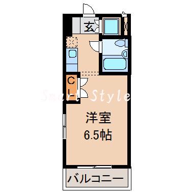 本多聞の完工年月(1991年9月)築の賃貸マンションの間取り