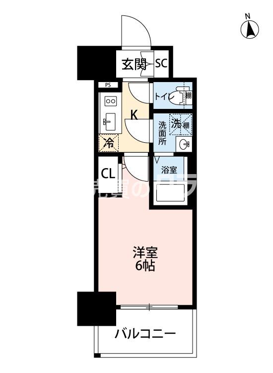 三軒家東の完工年月(2024年3月)築の賃貸マンションの間取り