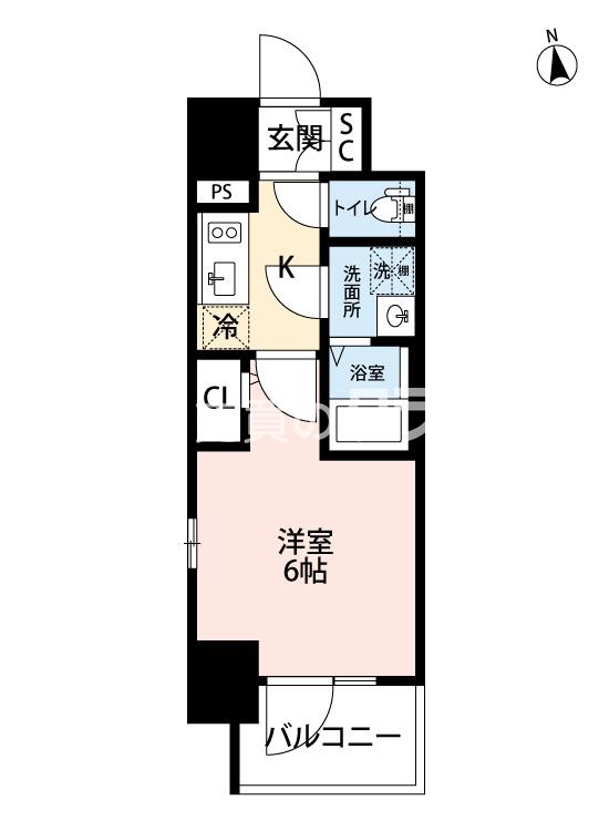 三軒家東の完工年月(2024年3月)築の賃貸マンションの間取り