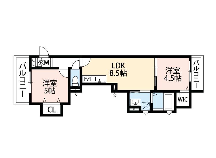 スリール明和Ⅱの間取り