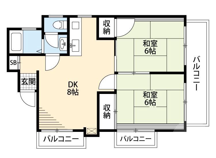 正雀の完工年月(1982年4月)築の賃貸マンションの間取り