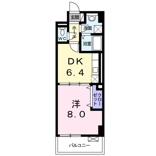横江の完工年月(2015年7月)築の賃貸マンションの間取り
