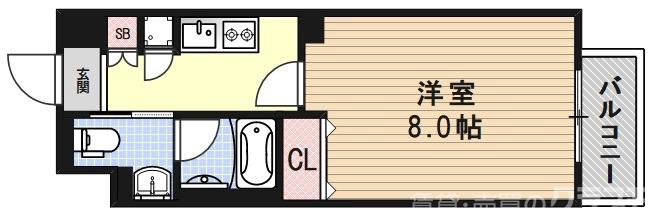 レジディア洛北の間取り