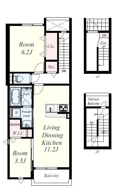 千里丘の完工年月(2024年5月)築の賃貸アパートの間取り