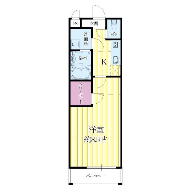 内本町の完工年月(2012年11月)築の賃貸アパートの間取り