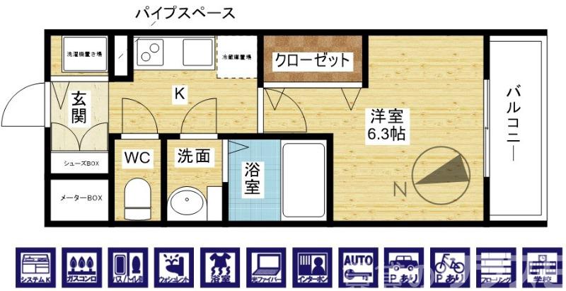 ファーストフィオーレ三国の間取り