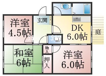 ドミール北舞子の間取り