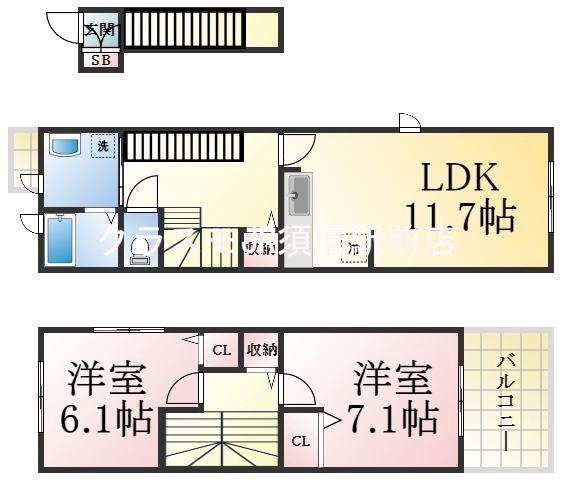 舞子坂ヒルズⅢの間取り