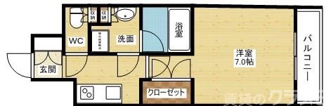 エグゼ北大阪の間取り