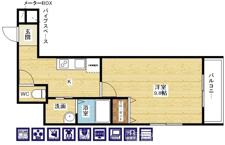 フジパレス神崎川Ⅲ番館の間取り