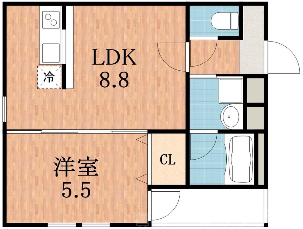 フジパレス山之内Ⅲ番館の間取り