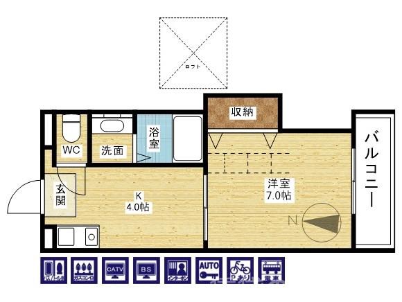 ジュネス西中島の間取り