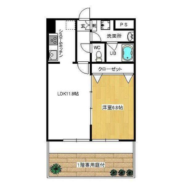 正雀の完工年月（2014年12月）築の賃貸マンションの間取り