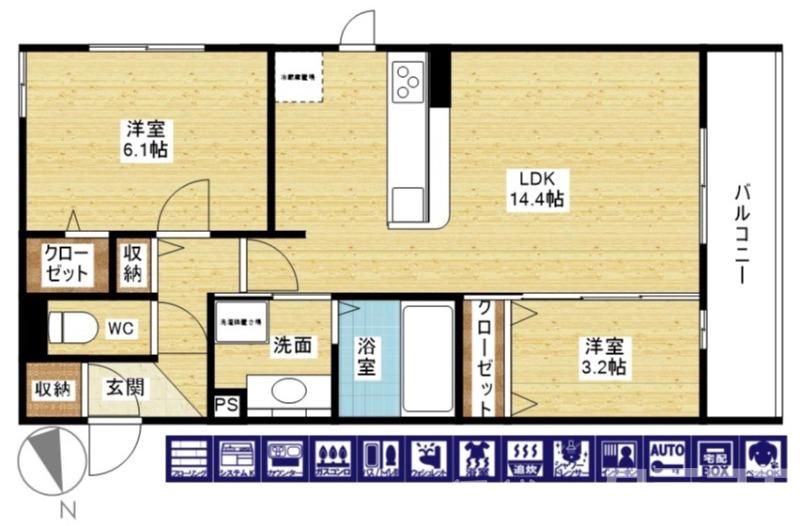 豊新の完工年月(2024年9月)築の賃貸アパートの間取り