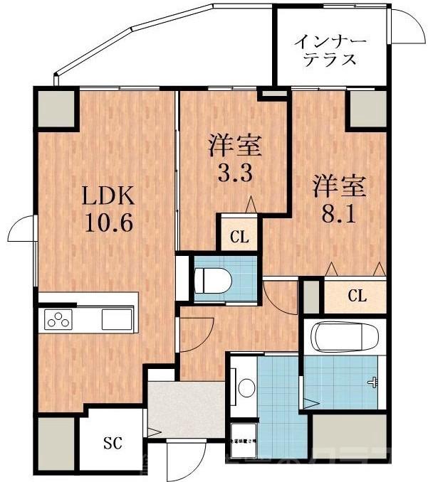 ナチュール天王寺の間取り
