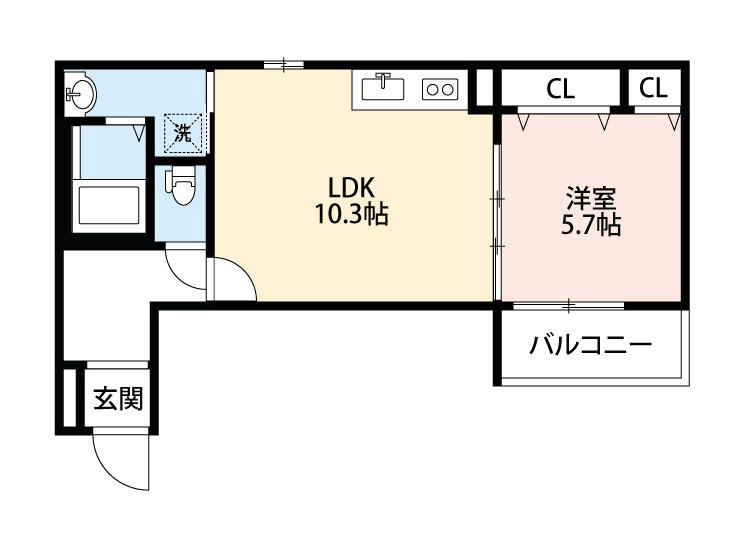 フジパレス上神田Ⅲ番館の間取り