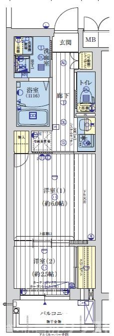 アクアプレイス京都聚楽第の間取り