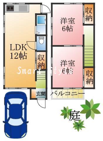 乙木3丁目貸家の間取り